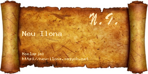 Neu Ilona névjegykártya
